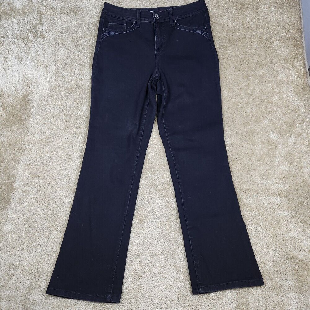 Style & Co Straight Leg Women's size 10 Dark Wash Black Denim Jeans A711